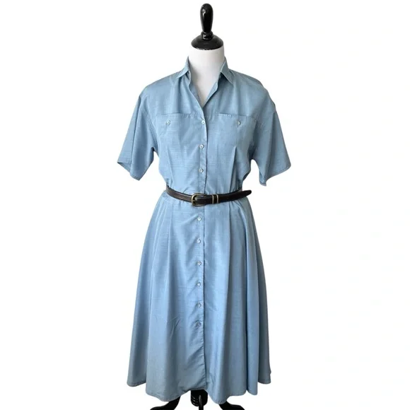 Vintage | Dresses | Dusty Blue Short Sleeve Day Dress | Poshmark Vintage | Dresses | Dusty Blue Short Sleeve Day Dress | Poshmark